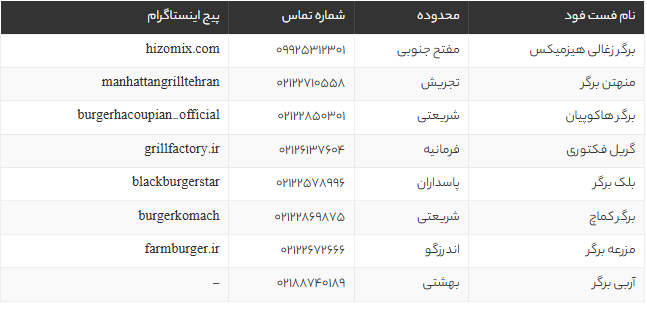 بهترین برگرهای تهران 1405 | معرفی ۸ برگر معروف و خوشمزه تهران با آدرس و منو