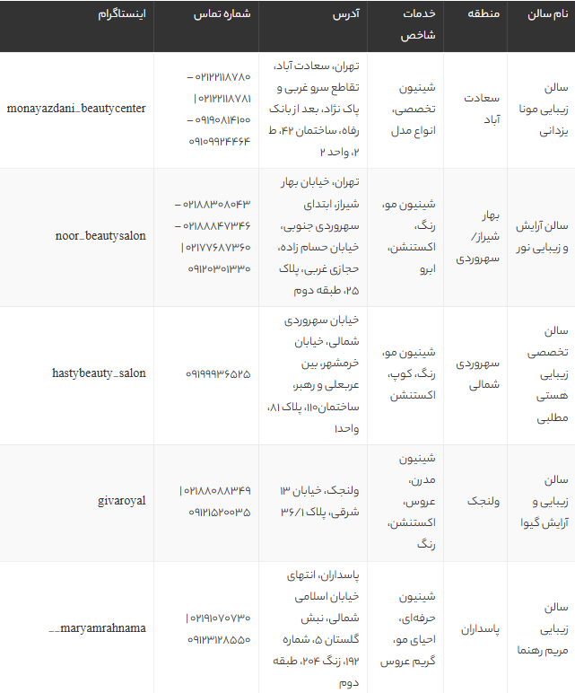 بهترین شینیون کار مو در تهران | معرفی ۵ سالن برتر شینیون و آرایش مو در تهران 1405
